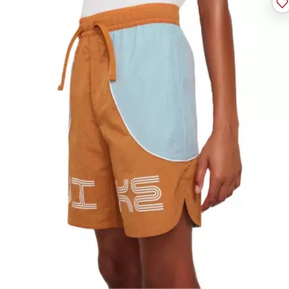 Nike Big Kids' Sportswear Amplify Woven Shorts/Swim shorts Orange/Light … - Picture 3 of 12